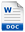 Microsoft Word document icon with "DOC" text.