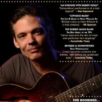 Man playing guitar with performance reviews displayed.